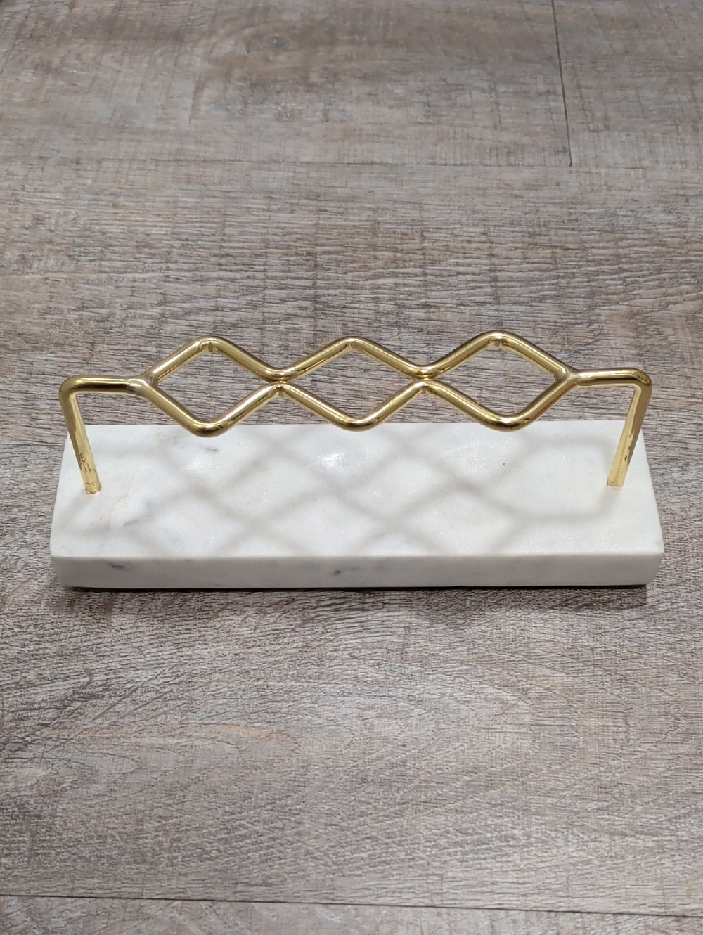 Anthropologie Marble And Brass Makeup Brush Organizer